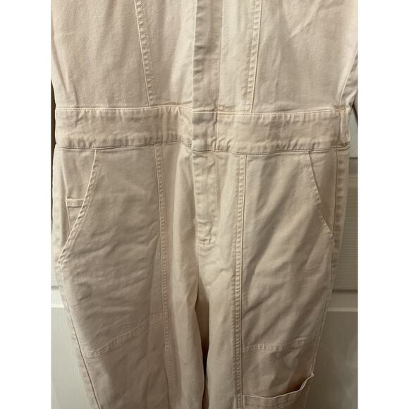 Young, Fabulous, & Broke Sample Sale Utility Cargo Jumpsuit in Khaki - Picture 4 of 8